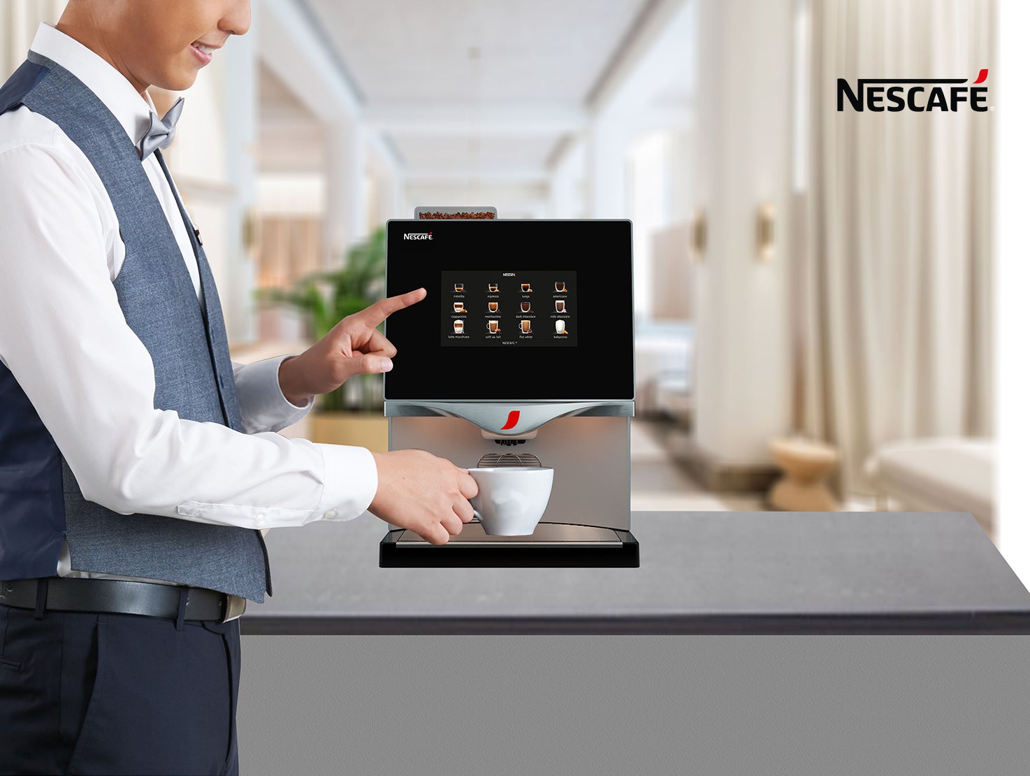 Hotel Server using Nescafe Coffee Machine