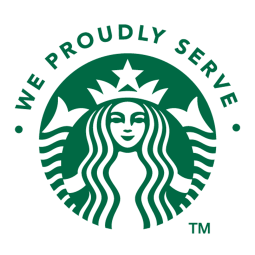 WE PROUDLY SERVE STARBUCKS®