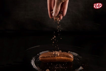 Bread with Kitkat Garnish