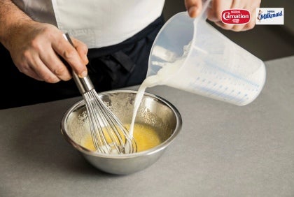 Chef Adding Nestle Milk