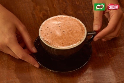 A cup of hot chocolate