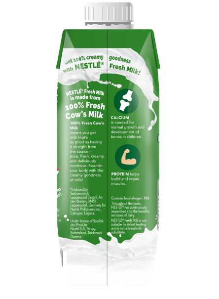 Nestle Fresh Milk 250ml back details