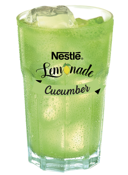 Glass of Nestle Lemonade Cucumber