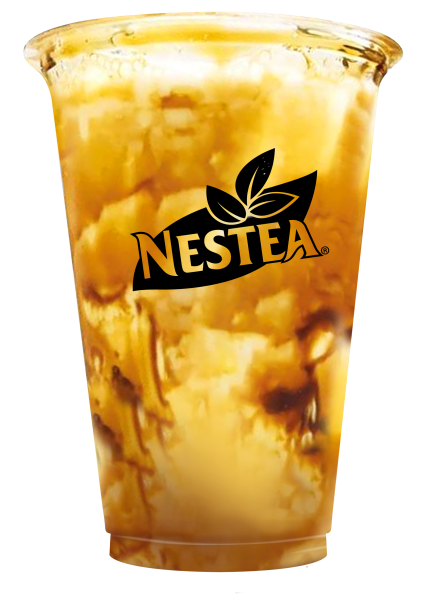 Glass of Nestea Brown Sugar Milk Tea
