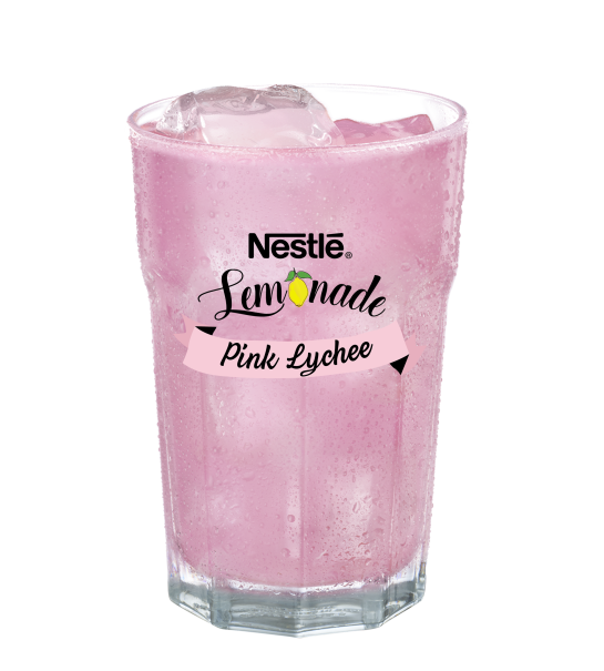 Glass of Nestle Pink Lychee Lemonade