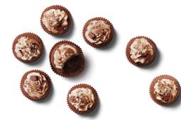 Cupcakes topped with KitKat