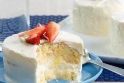 Tres Leches with Strawberry on top