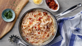 Carbonara Topped with Bacon