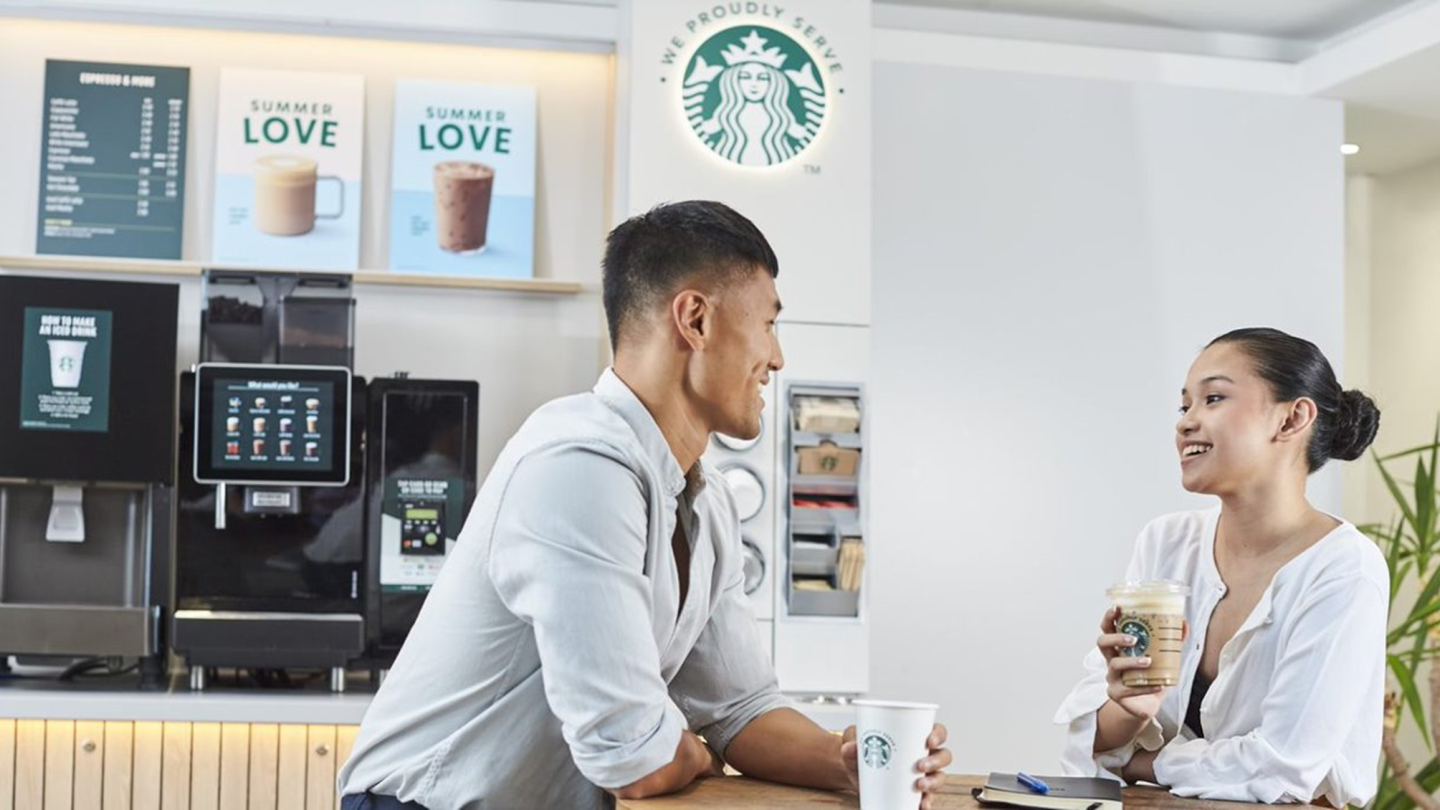 We Proudly Serve Starbucks in the office